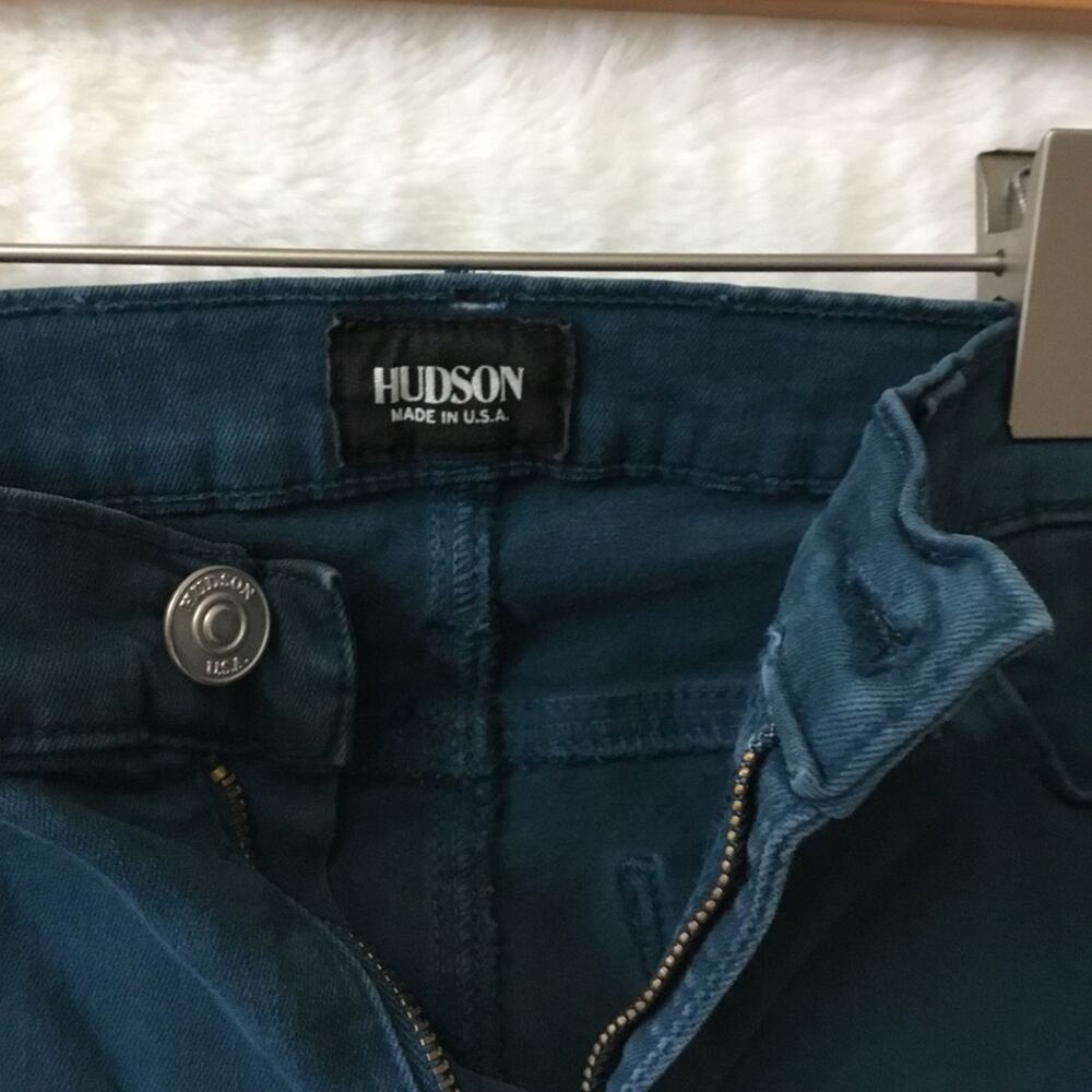 Hudson Teal Nico Super Skinny Mid-Rise Stretch Jeans - Picture 5 of 13